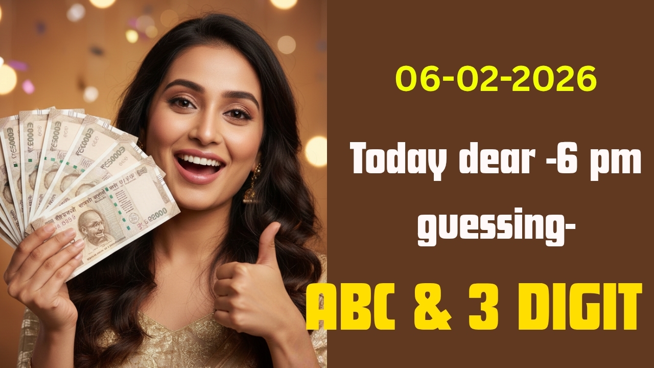 Dear 6 pm today 02-06-2026 Lottery Winning Guessing SFS MEDIA HUB